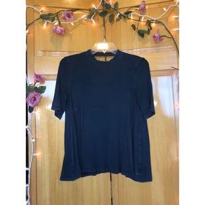 American Eagle navy high neck tee shirt